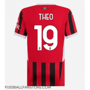 AC Milan Theo Hernandez #19 Replik Heimtrikot Damen 2024-25 Kurzarm